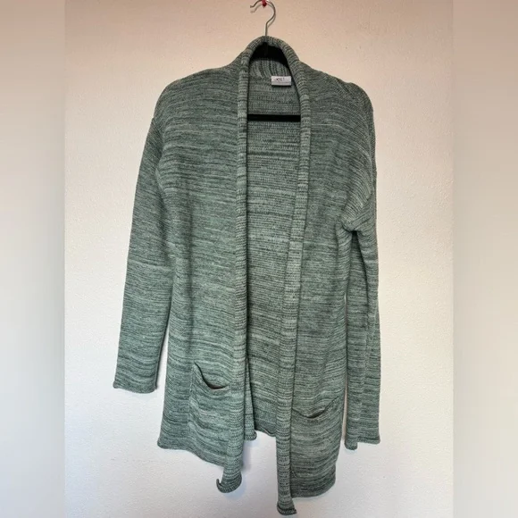 Columbia cardigan knitted blue green flowy with pockets warm cozy size Small - Picture 3 of 7